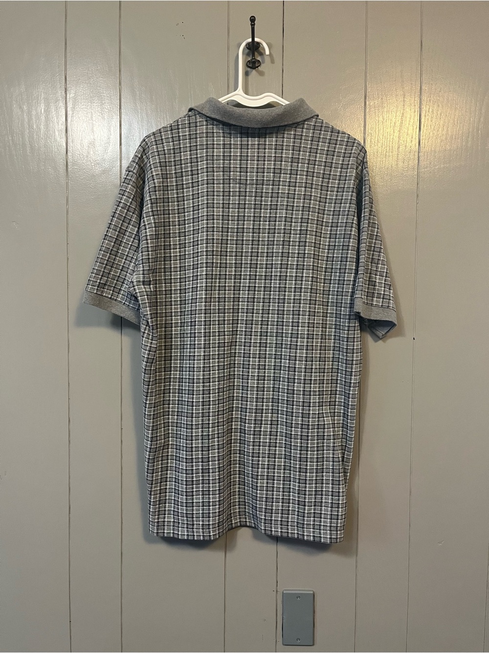 Vintage Polo Ralph Lauren Shirt Mens Large Grid Check Polo 90s Preppy Golf - Picture 6 of 8